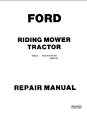Ford R8 Riding Mower Tractor Service Repair Manual