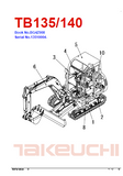 Takeuchi TB135 Compact Excavator Parts Catalogue Manual (Serial No. 13510004 and up)