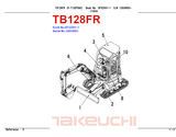Takeuchi TB128FR Mini Excavator Parts Catalogue Manual (Serial No. 12830003 and up)