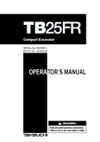 Takeuchi TB25FR Compact Excavator Operator manual