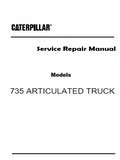 Caterpillar Cat 735 ARTICULATED TRUCK (Prefix 3F5) Service Repair Manual (3F500001 and up)