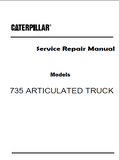 Caterpillar Cat 735 ARTICULATED TRUCK (Prefix AWR) Service Repair Manual (AWR00001 and up)