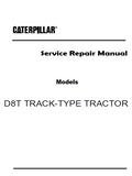 Caterpillar Cat D8T TRACK-TYPE TRACTOR Dozer Bulldozer (Prefix MB8) Service Repair Manual (MB800001 and up)