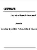 Caterpillar Cat 730C2 Ejector Articulated Truck (Prefix 2L8) Service Repair Manual (2L800001 and up)