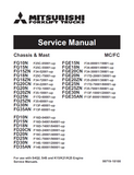MITSUBISHI FGC25N FORKLIFT TRUCKS CHASSIS, MAST AND OPTIONS Service Repair Manual SN：AF82F-00011-UP