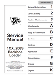 JCB 208S BACKHOE LOADER Service Repair Manual SN（751600 to 752999）