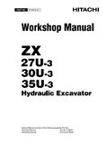 HITACHI ZAXIS 35U-3 class EXCAVATOR Service Repair Manual