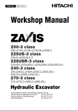 HITACHI ZAXIS 200-3, 210H-3, 210K-3, 210LCN-3, 240N-3 EXCAVATOR Service Repair Manual