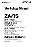 HITACHI ZAXIS 240-3 CLASS EXCAVATOR Service Repair Manual