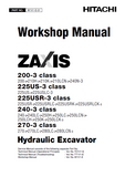 HITACHI ZAXIS 270-3 CLASS EXCAVATOR Service Repair Manual
