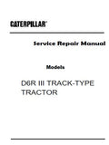 Caterpillar Cat D6R III TRACK-TYPE TRACTOR (Prefix JEK) Service Repair Manual (JEK00001 and up)