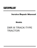 Caterpillar Cat D6R III TRACK-TYPE TRACTOR (Prefix TBC) Service Repair Manual (TBC00001 and up)