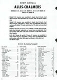 Allis Chalmers MODELS D-17, D-17 SERIES III and D-17 SERIES IV Tractor Service Repair Manual