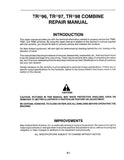 New Holland TR96 COMBINE Service Repair Manual