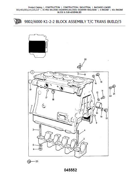JCB 3C-MK3 France BACKOHE LOADER Parts Catalogue Manual (Serial Number: 00125001-00289999)