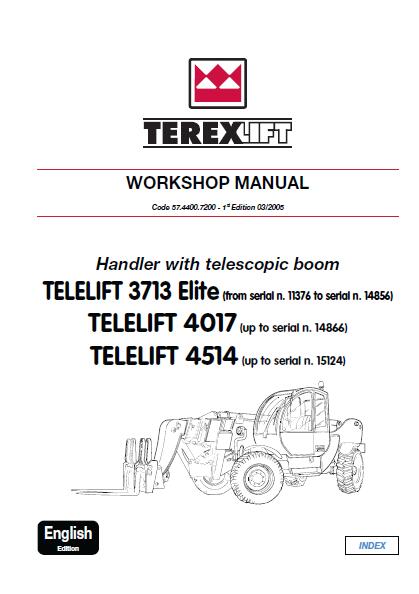 Terex Telelift 4017 Telescopic handler Service Repair Manual