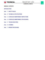Terex Telelift 4017 Telescopic handler Service Repair Manual