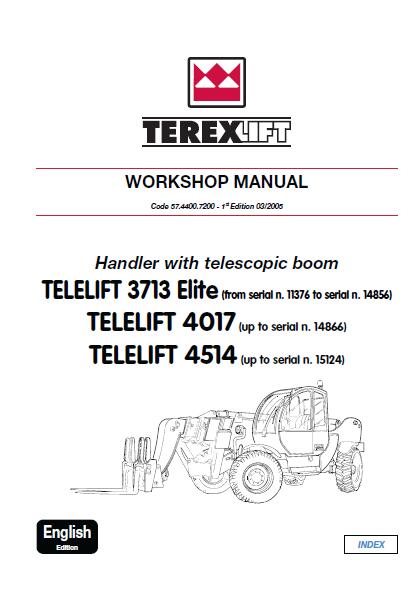Terex Telelift 4514 Telescopic handler Service Repair Manual