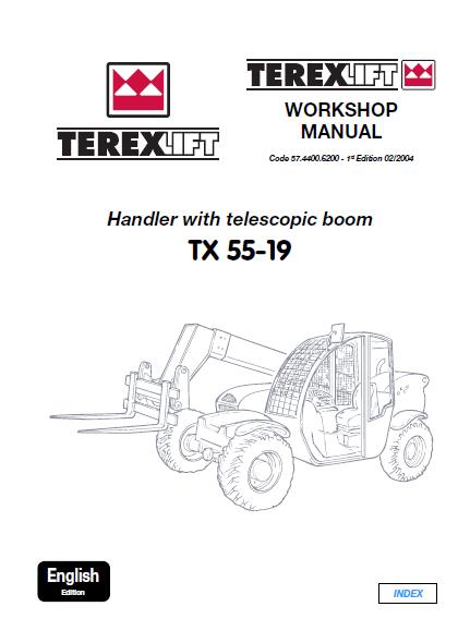 Terex TX 55-19 Telescopic handler Service Repair Manual
