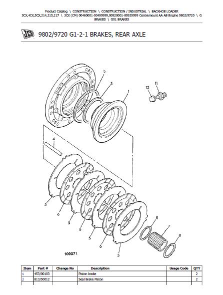 JCB 3CX (CM) BACKOHE LOADER Parts Catalogue Manual (Serial Number: 00920001-00929999)