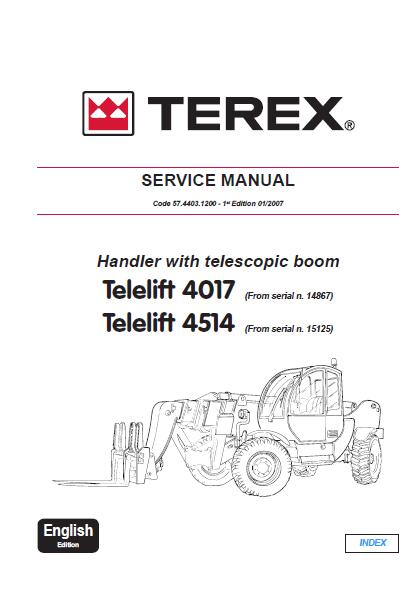 Terex Telelift 4514 Telescopic handler Service Repair Manual