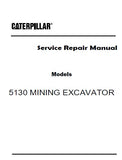 Caterpillar Cat 5130 MINING EXCAVATOR (Prefix 5ZL) Service Repair Manual (5ZL00001 and up)