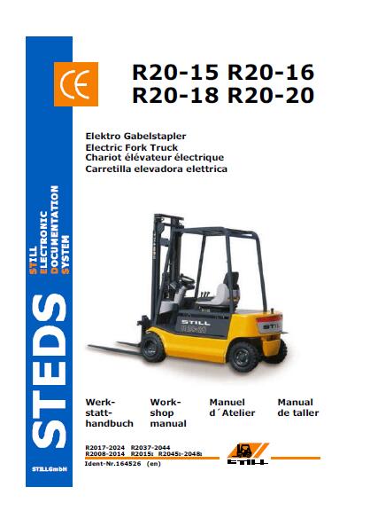 Still Electric Fork Truck Forklift R20-16 Series Service Repair Manual