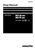 Komatsu D21A-8E0 Dozer Bulldozer Service Repair Manual (SN: 90001 and up)