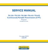 New Holland T8.380 Continuously Variable Transmission (CVT) Tractor Service Repair Manual
