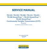 New Holland T8.410 Continuously Variable Transmission (CVT) Tractor Service Repair Manual