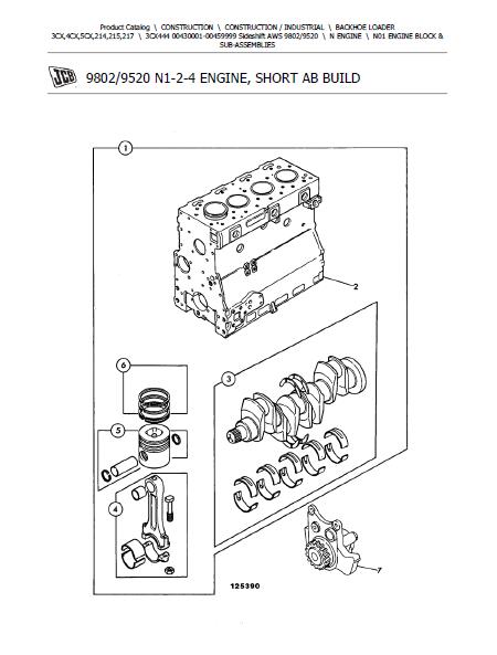 JCB 3CX 444 BACKOHE LOADER Parts Catalogue Manual (Serial Number: 00430001-00459999)