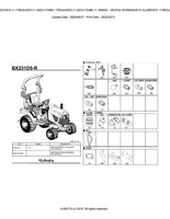 Kubota BX231D5-R Tractor Parts Catalogue Manual (Publishing ID: BKIDK5236)