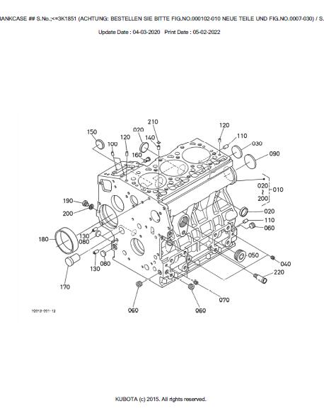 Kubota B2410D Tractor Parts Catalogue Manual (Publishing ID: BKIDK0393)