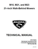 John Deere Sabre M21 21-Inch Walk-Behind Mower Service Repair Manual