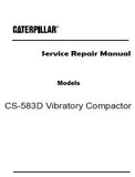 Caterpillar Cat CS-583D Vibratory Compactor (Prefix 3GZ) Service Repair Manual (3GZ00001 and up)