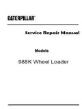 Caterpillar Cat 988K Wheel Loader (Prefix L8X) Service Repair Manual (L8X00001 and up)