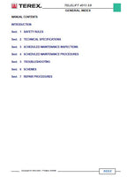 Terex Telelift 4013 SX Telescopic handler Service Repair Manual
