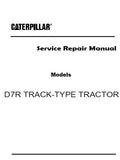 Caterpillar Cat D7R TRACK-TYPE TRACTOR (Prefix 2HR) Service Repair Manual (2HR00001 and up)