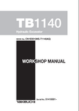 Takeuchi TB1140 Hydraulic Excavator Service Repair Workshop Manual (Serial No. 51410001 and up)