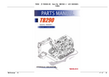 Takeuchi TB290 Hydraulic Excavator Parts Catalogue Manual (Serial No. 190200001 and up)