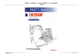 Takeuchi TB295W Hydraulic Excavator Parts Catalogue Manual (Serial No. 190100003 and up)