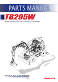 Takeuchi TB295W Hydraulic Excavator Parts Catalogue Manual (Serial No. 190300003 and up)