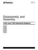 PERKINS 1103 AND 1104 INDUSTRIAL ENGINE（Model DK）Service Repair Manual
