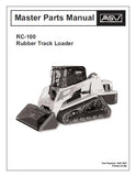 ASV Posi-Track RC-100 Track Loader Parts Catalogue Manual