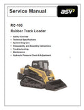 ASV Posi-Track RC-100 Track Loader Service Repair Manual
