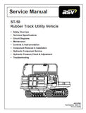 ASV ST-50 Scout Tracked Utility Vehicle Service Repair Manual