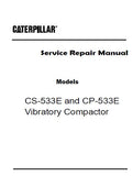 Caterpillar Cat CS-533E Vibratory Compactor (Prefix ASL) Service Repair Manual (ASL00001 and up)