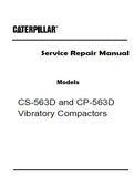 Caterpillar Cat CS-563D Vibratory Compactors (Prefix 9MW) Service Repair Manual (9MW00001 and up)