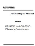 Caterpillar Cat CS-563D Vibratory Compactors (Prefix 2RZ) Service Repair Manual (2RZ00001 and up)