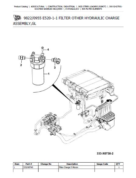 JCB 300 WHEELED Robot Parts Catalogue Manual (Serial Number: 02427501-02427800)